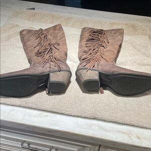 Ariat Brown Fringe Heeled Boots